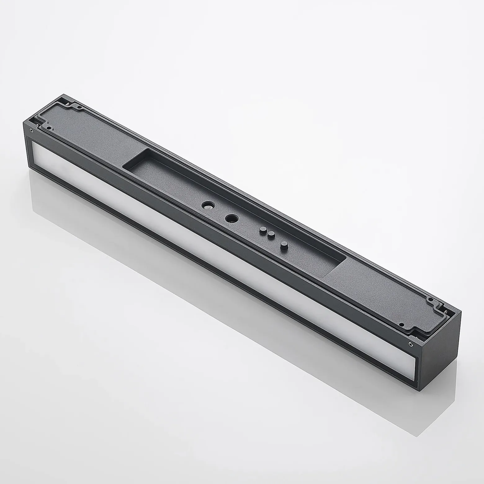 Aplique de pared LED Arcchio Lengo, 50 cm, 2 luces, antracita, CCT