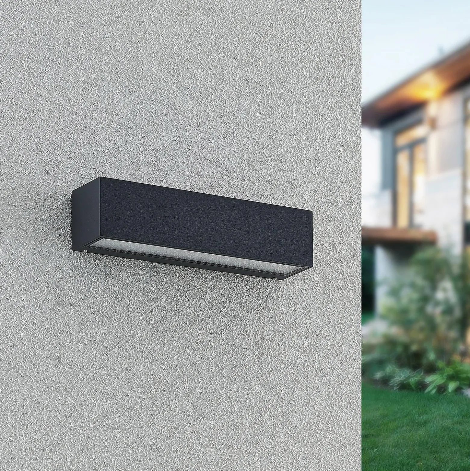 Aplique de pared LED Arcchio Lengo, 25 cm, 1 luz, antracita, CCT