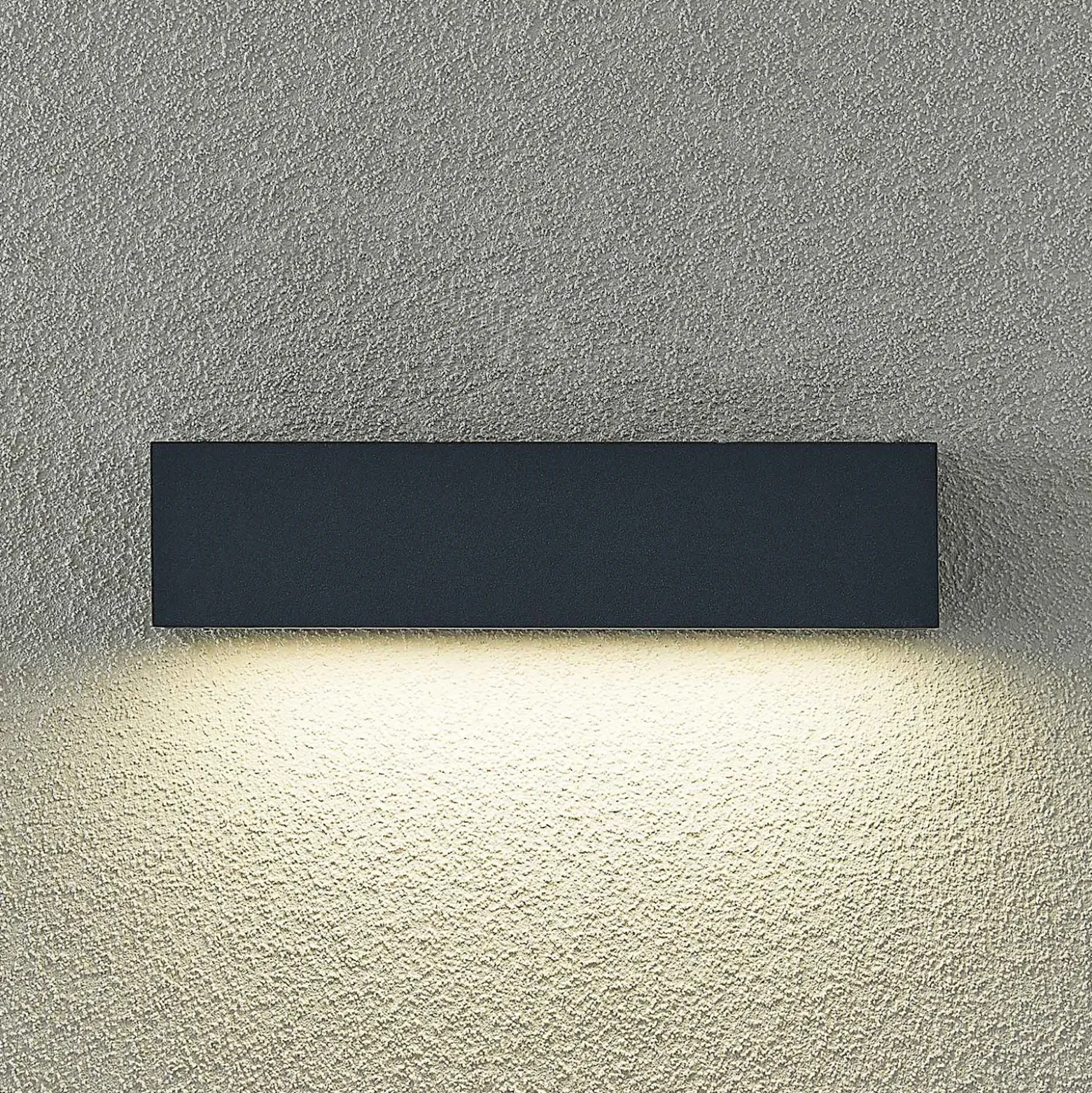 Aplique de pared LED Arcchio Lengo, 25 cm, 1 luz, antracita, CCT