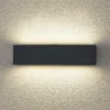 Aplique de pared LED Arcchio Lengo, 25 cm, 2 luces, antracita, CCT