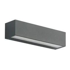 Aplique de pared LED Arcchio Lengo, 25 cm, 2 luces, antracita, CCT