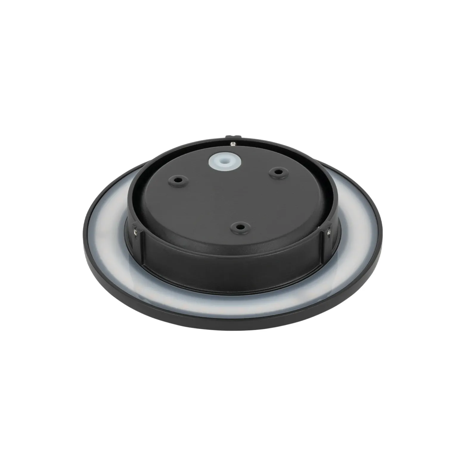 Aplique de pared LED Aria M, negro, aluminio, Ø 18 cm