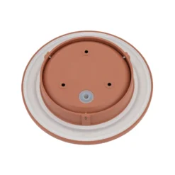 Aplique de pared LED Aria M, rojo ladrillo, aluminio, Ø 18 cm
