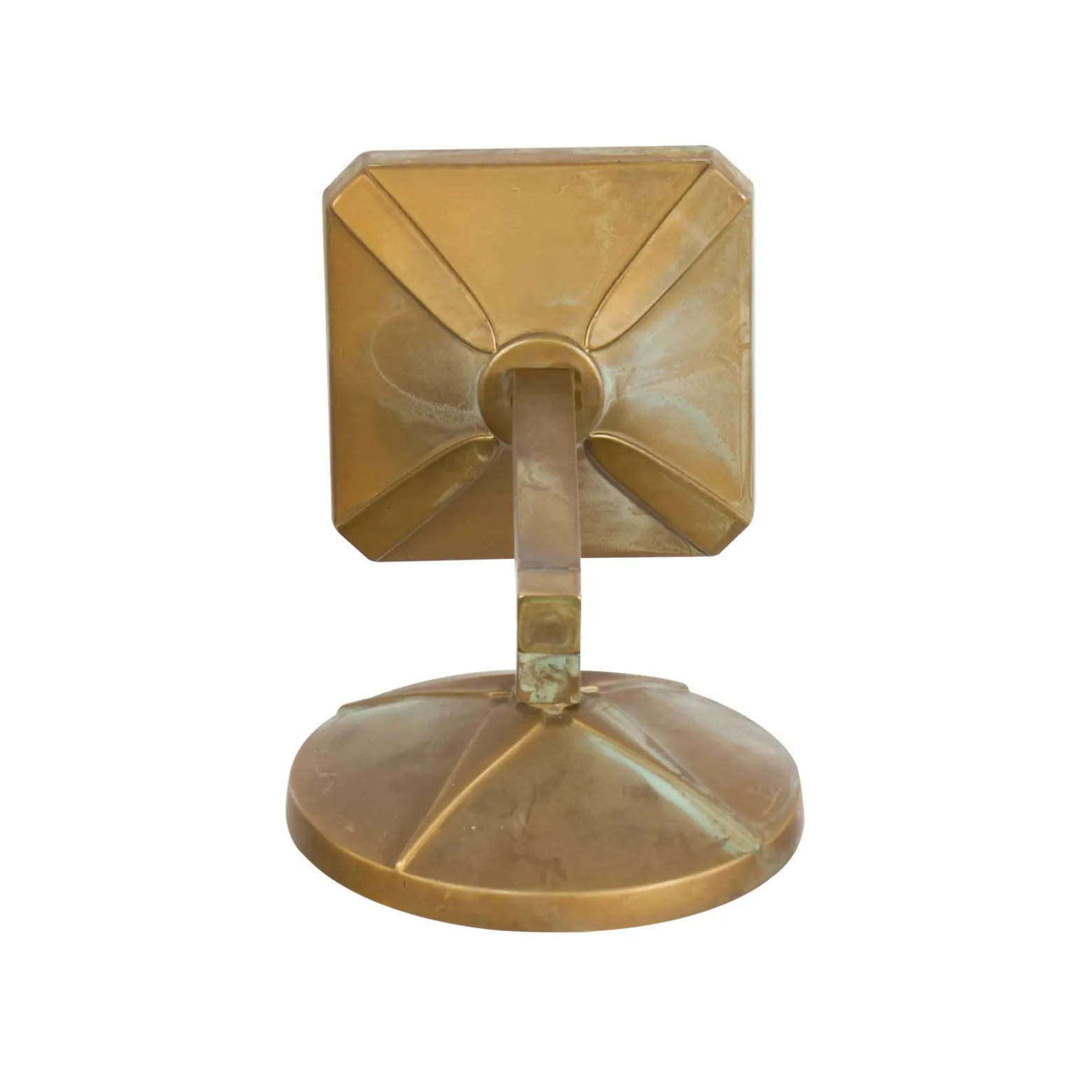 Aplique de pared LED Aura Disk, saliente de 23 cm, latón antiguo, IP65
