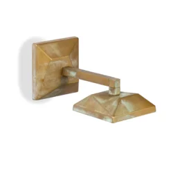 Aplique de pared LED Aura Edge, saliente de 23 cm, latón antiguo, IP65