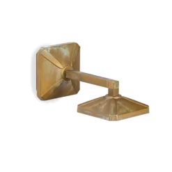 Aplique de pared LED Aura Frame, saliente de 23 cm, color latón antiguo, IP65