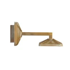 Aplique de pared LED Aura Frame, saliente de 23 cm, color latón antiguo, IP65