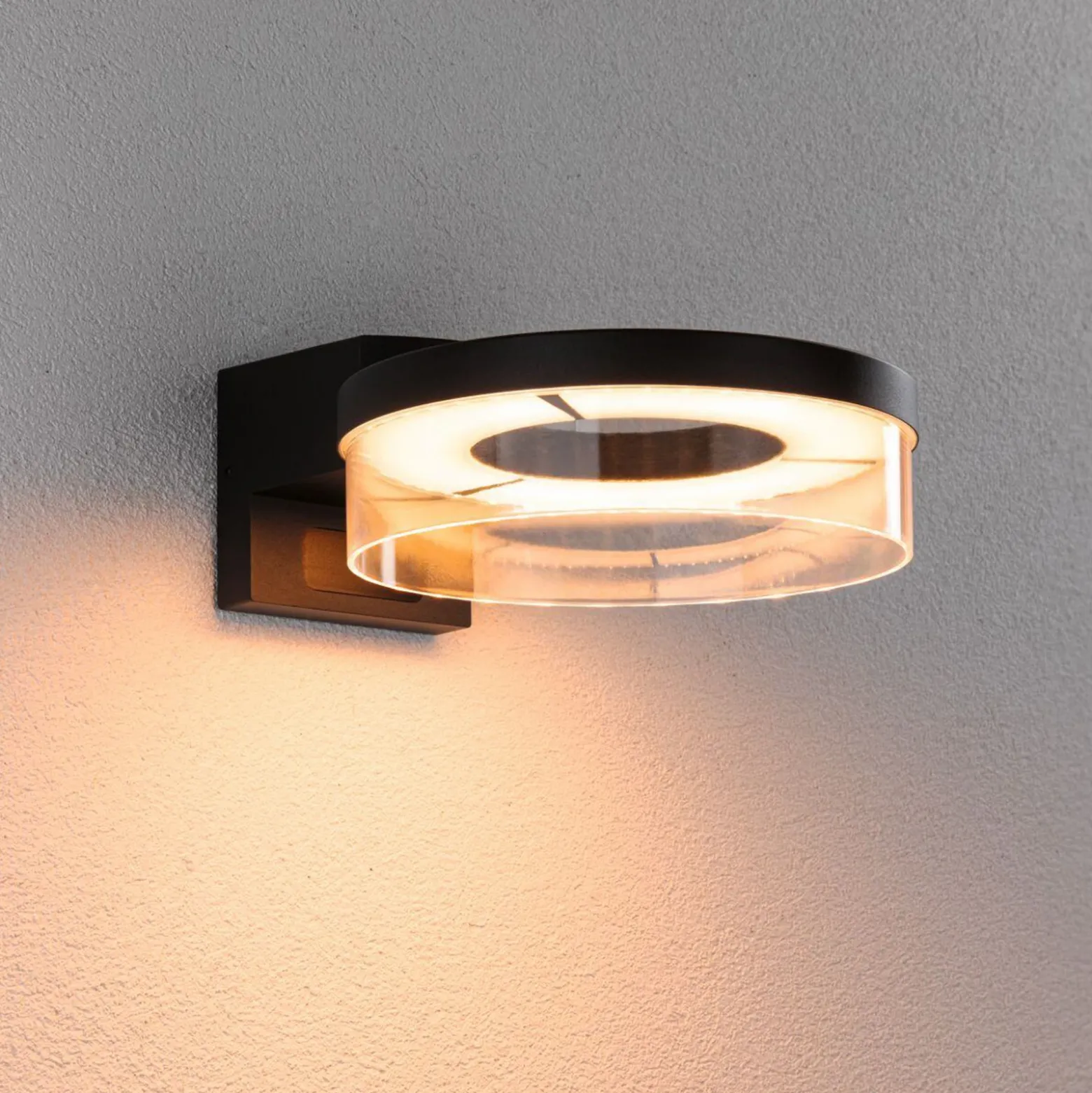Aplique de pared LED Capera de Paulmann, antracita, CCT, IP44