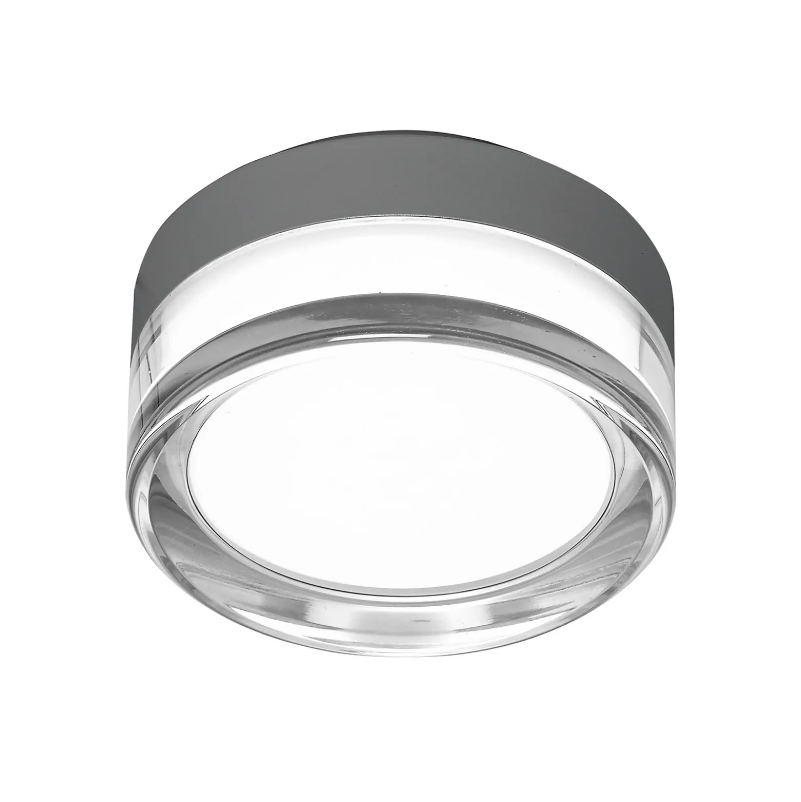 Aplique de pared LED CMD 9054, antracita/transparente, Ø 13 cm, CCT, IP65