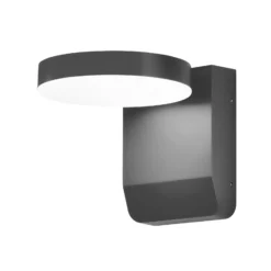 Aplique de pared LED CMD 9082, antracita, ancho 16 cm, CCT, IP54