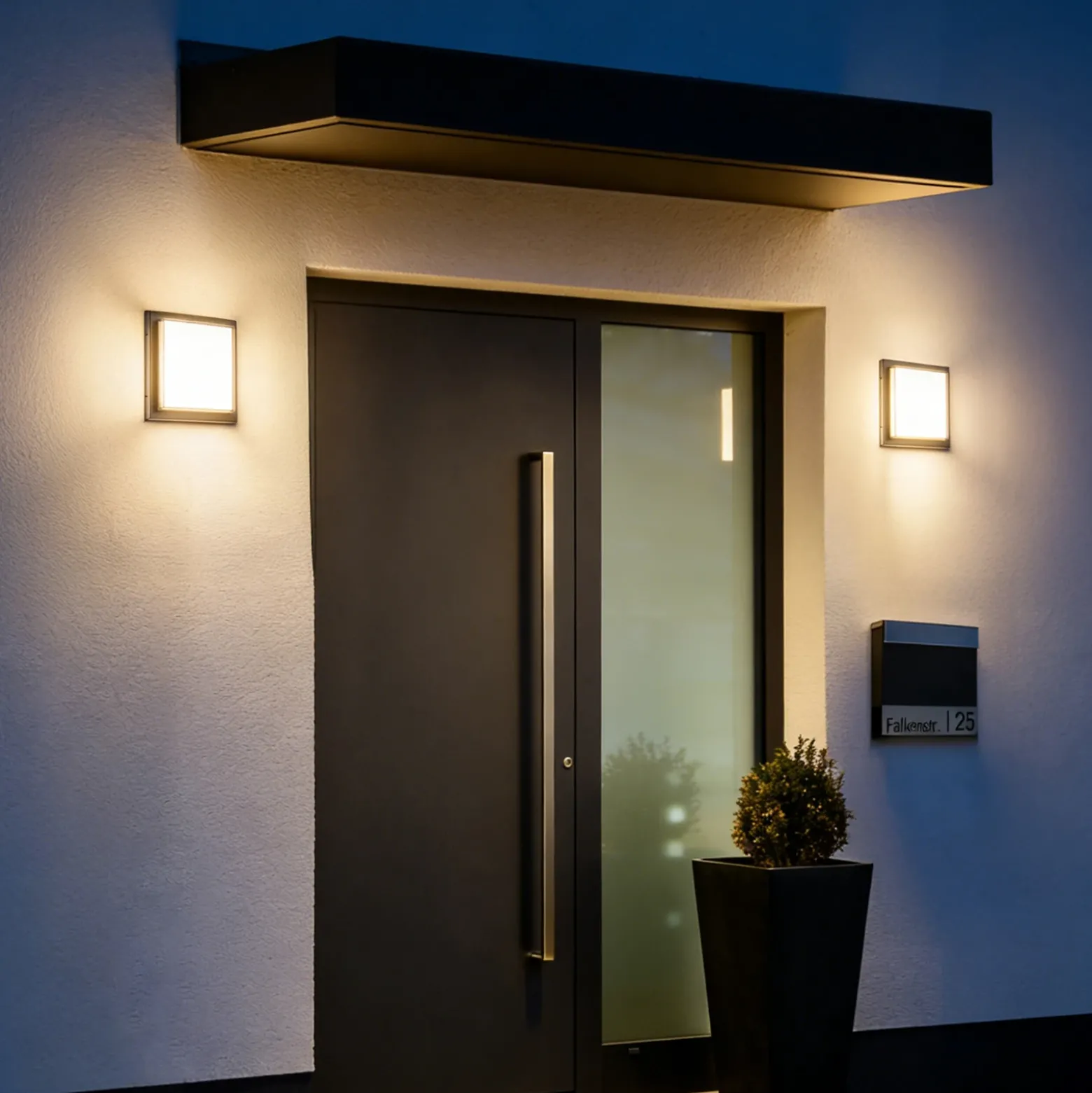 Aplique de pared LED CMD 9152 con sensor crepuscular, longitud 24 cm, CCT, IP54