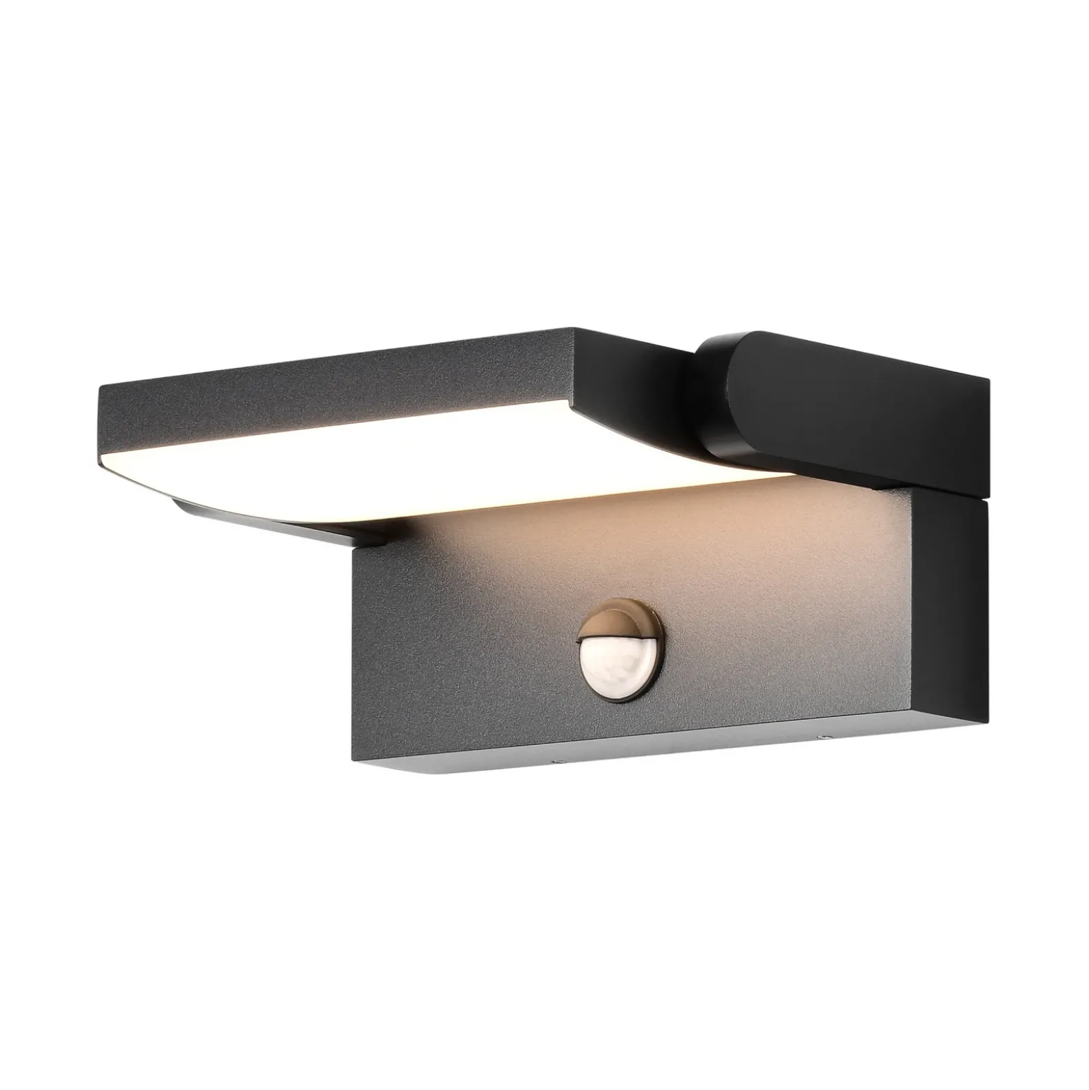 Aplique de pared LED CMD 9081, sensor, antracita, 21 cm, CCT, IP54