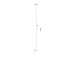 Aplique de pared LED Demi M, arena, aluminio, altura 100 cm, IP54
