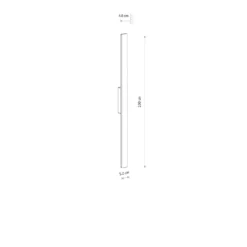Aplique de pared LED Demi M, rojo ladrillo, aluminio, altura 100 cm, IP54