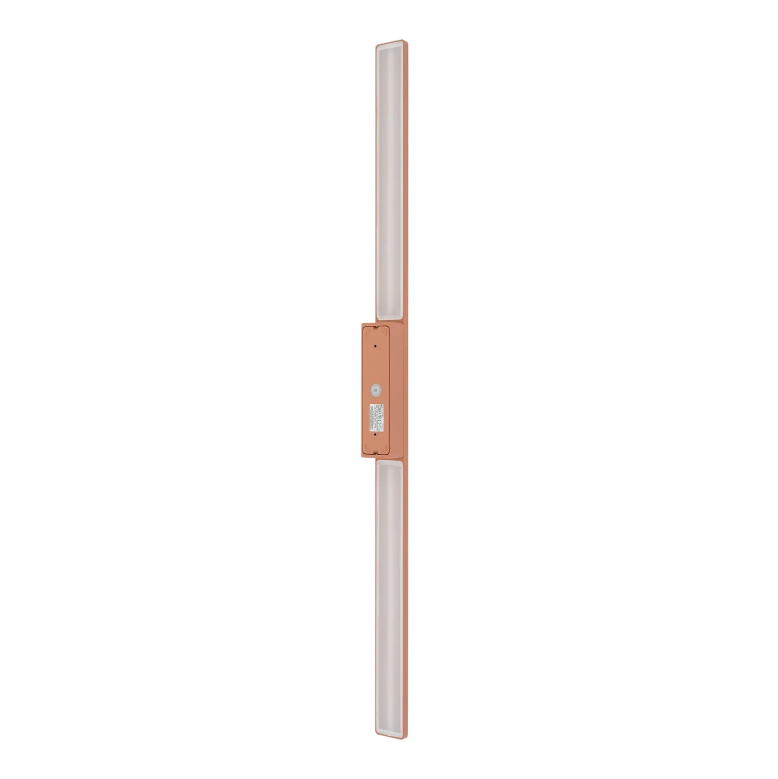 Aplique de pared LED Demi M, rojo ladrillo, aluminio, altura 100 cm, IP54