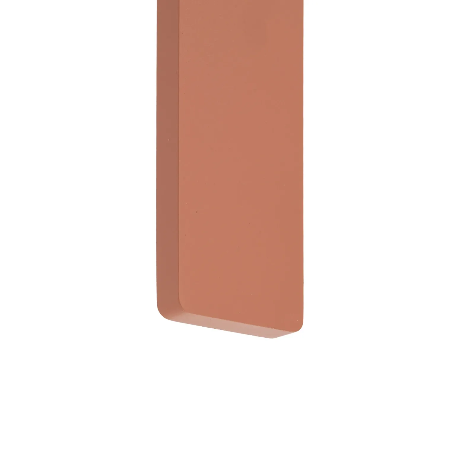 Aplique de pared LED Demi M, rojo ladrillo, aluminio, altura 100 cm, IP54