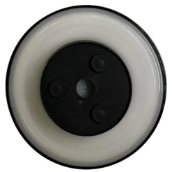Aplique de pared LED Disk, Ø 18 cm, negro, plástico, IP65, CCT