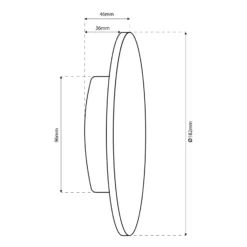 Aplique de pared LED Disk, Ø 18 cm, negro, plástico, IP65, CCT