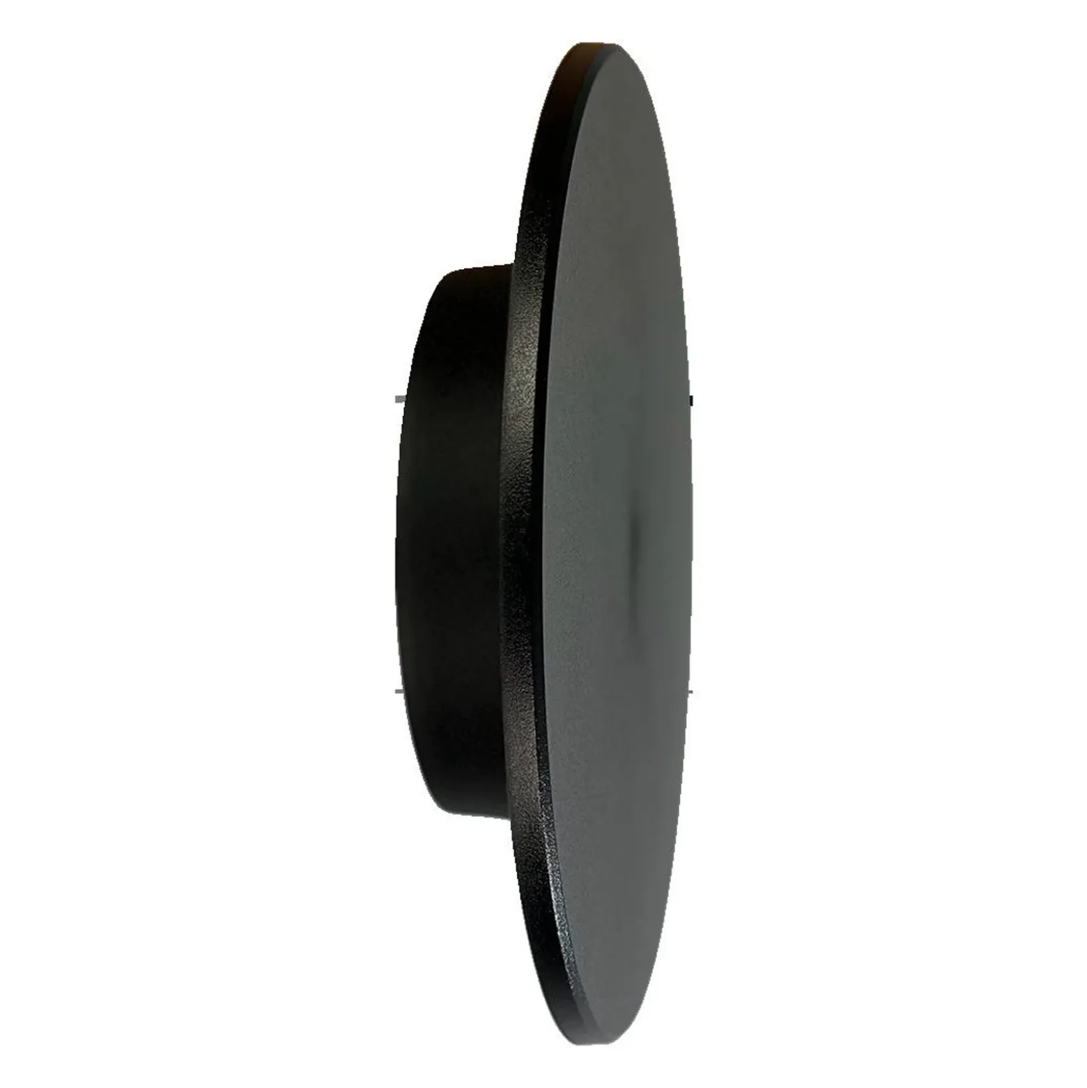 Aplique de pared LED Disk, Ø 18 cm, negro, plástico, IP65, CCT