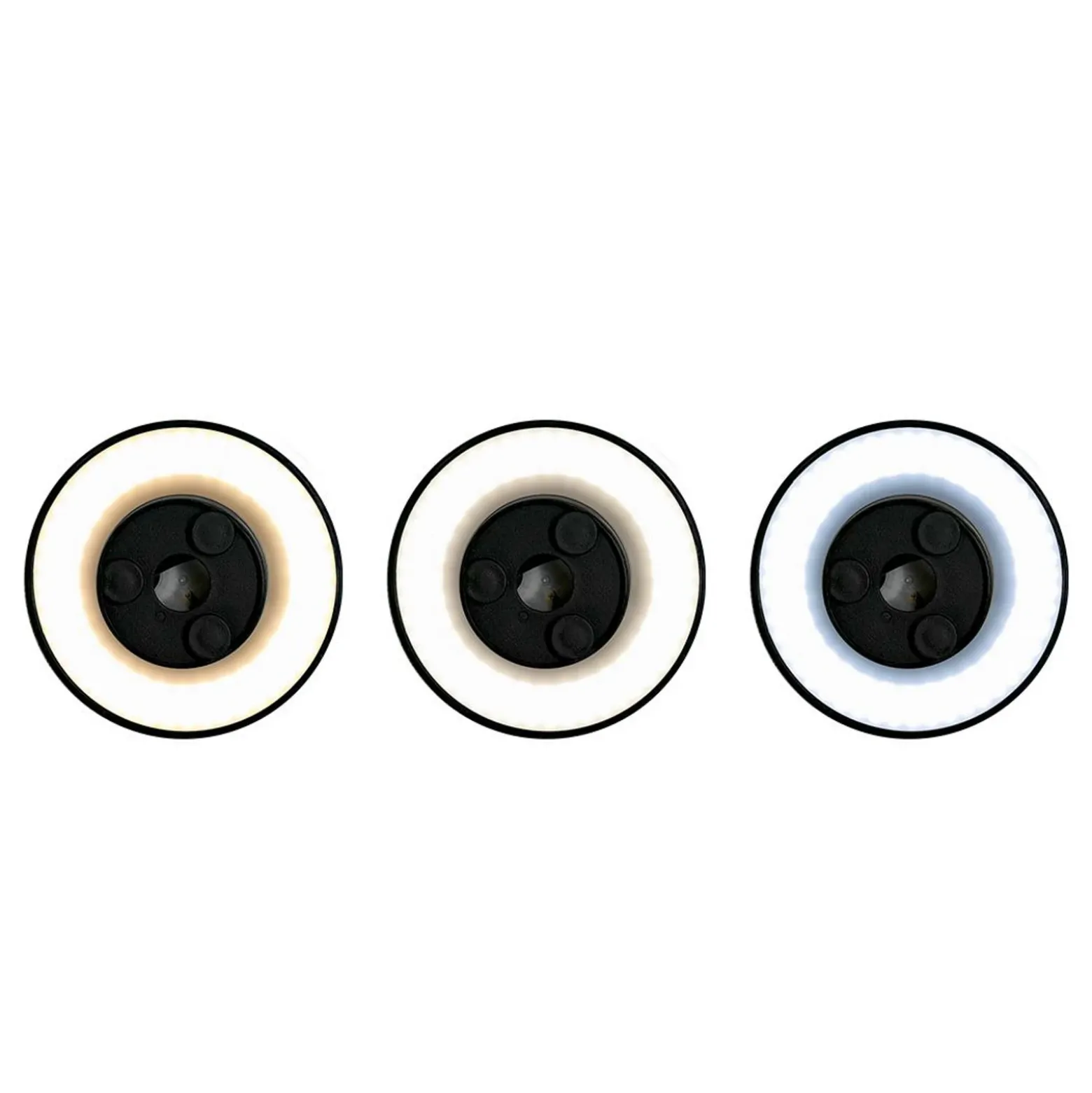 Aplique de pared LED Disk, Ø 18 cm, negro, plástico, IP65, CCT