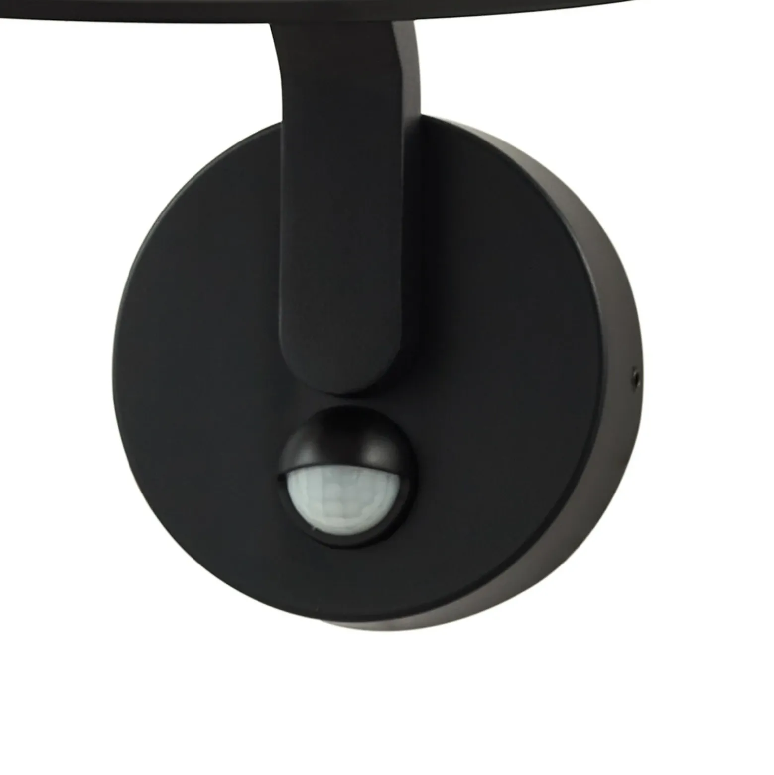 Aplique de pared LED Lindby Capelo, negro, metal, sensor, Ø20 cm