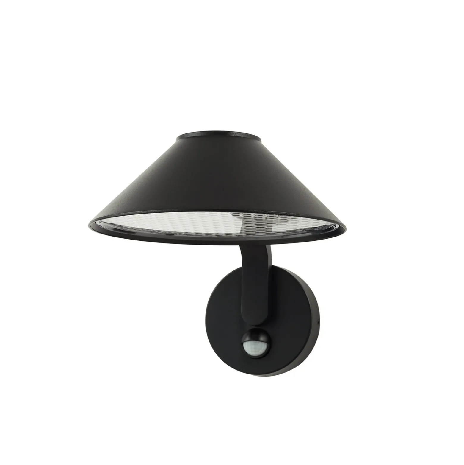 Aplique de pared LED Lindby Capelo, negro, metal, sensor, Ø20 cm