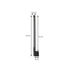 Aplique de pared LED Lindby Neano, 60 cm, negro, metal, IP54