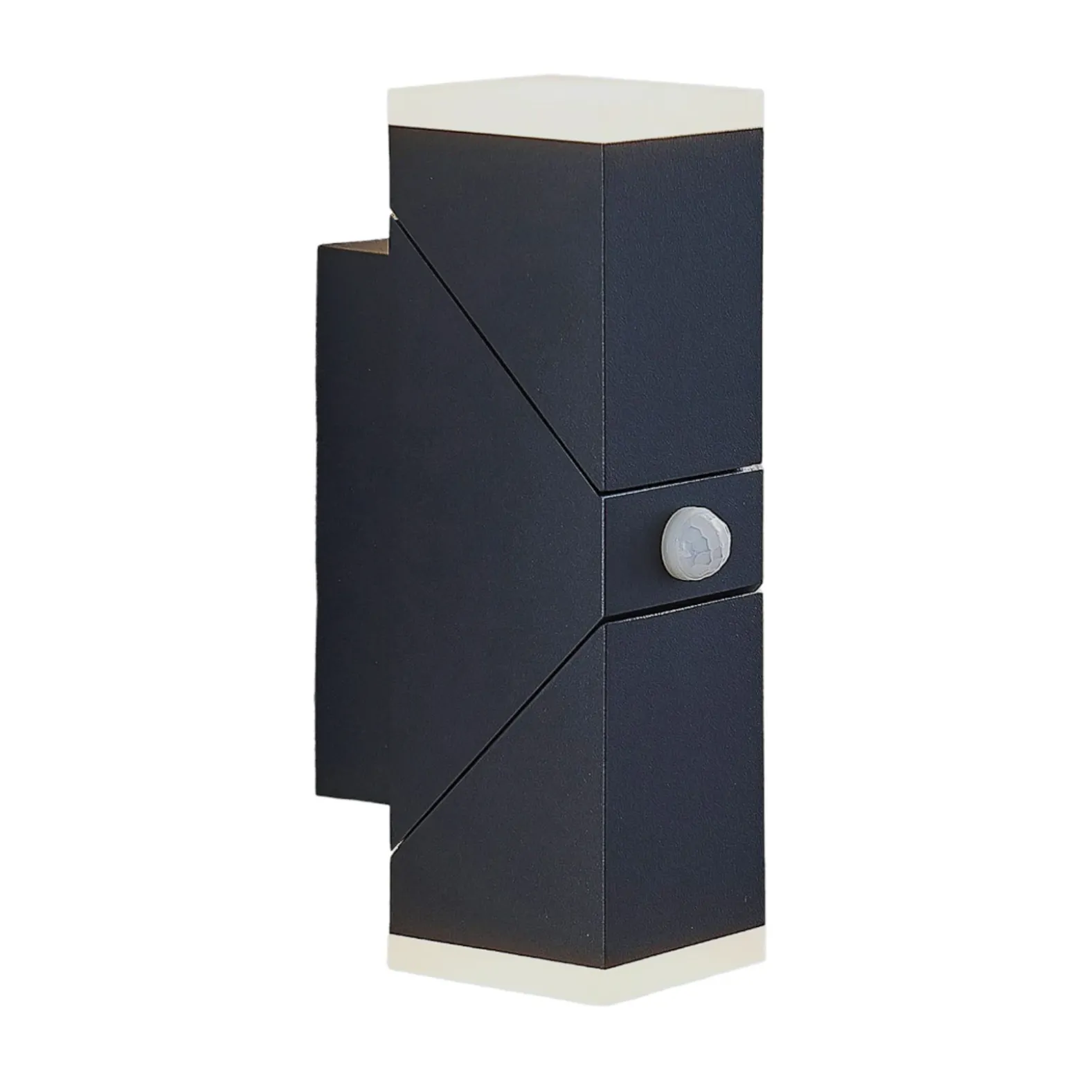 Aplique de pared LED Lindby Sally, 22 cm, antracita, IP54, sensor