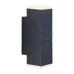 Aplique de pared LED Lindby Sally, 22cm, antracita, IP54