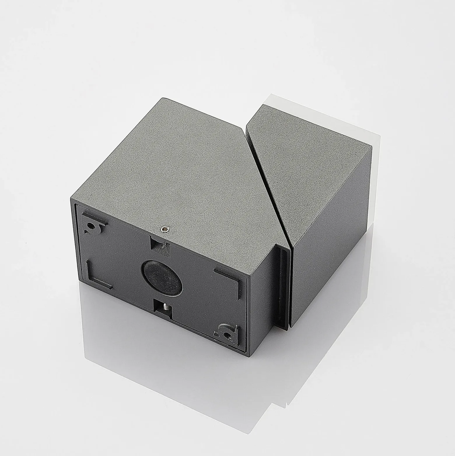 Aplique de pared LED Lindby Sally, 15 cm, antracita, IP54, sensor