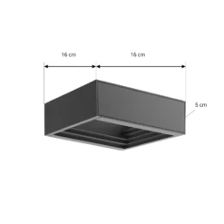 Aplique de pared LED Lucande Ashkan, antracita, IP65