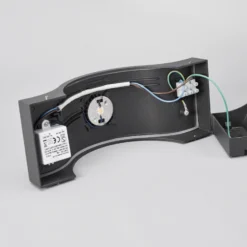 Aplique de pared LED Lucande Jace, antracita, metal, 28 cm, IP54
