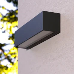 Aplique de pared LED Lucande Lengo, 25 cm, antracita, arriba/abajo, 3000 K
