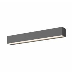 Aplique de pared LED Lucande Lengo, 50 cm, color antracita, luz hacia arriba y