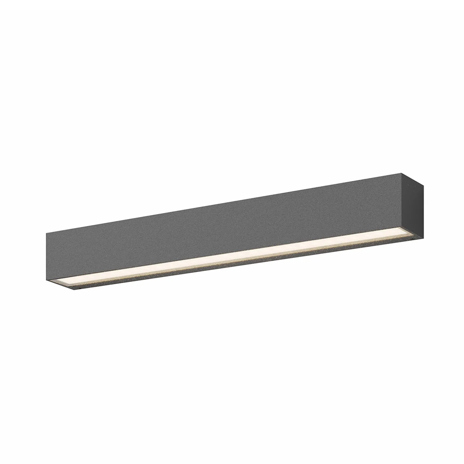 Aplique de pared LED Lucande Lengo, 50 cm, color antracita, luz hacia arriba y