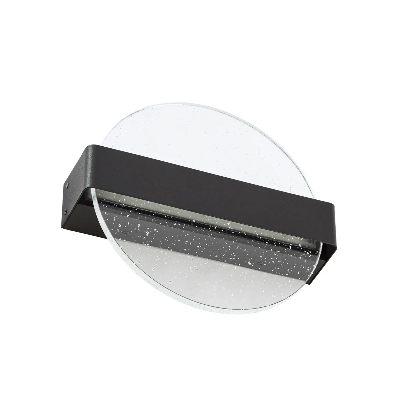 Aplique de pared LED Lucande Narkelo, negro/transparente, CCT, IP44