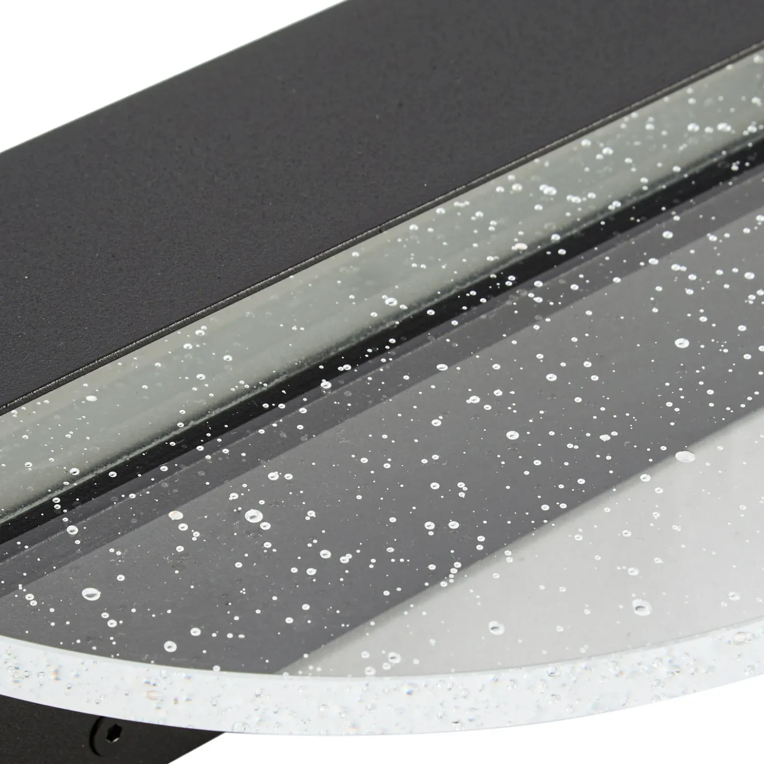 Aplique de pared LED Lucande Narkelo, negro/transparente, CCT, IP44