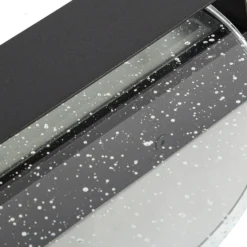 Aplique de pared LED Lucande Narkelo, negro/transparente, CCT, IP44