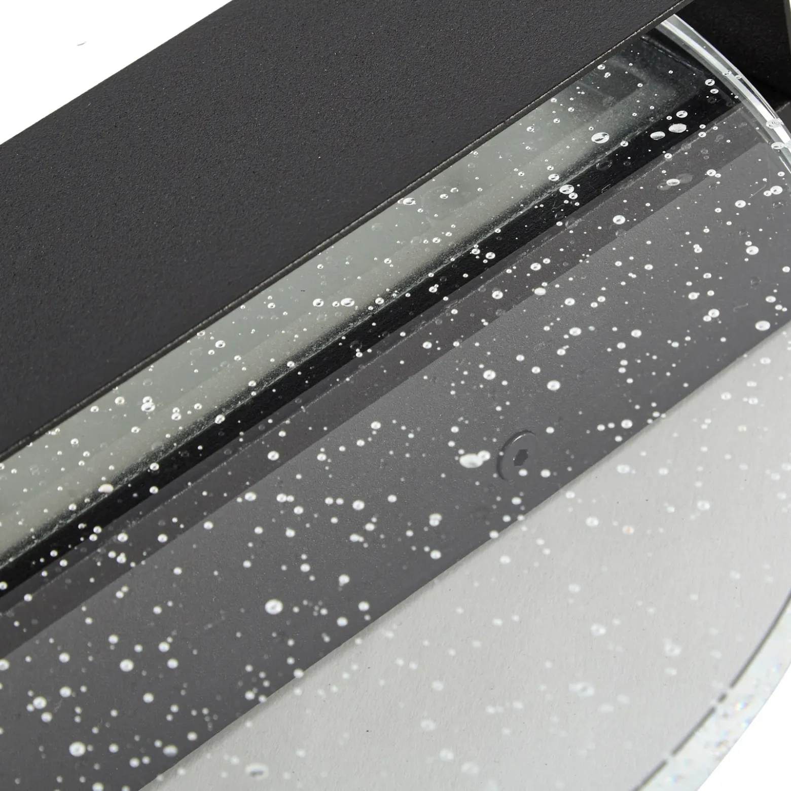 Aplique de pared LED Lucande Narkelo, negro/transparente, CCT, IP44