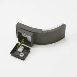 Aplique de pared LED Lucande Timm, sensor, 20 cm, antracita, IP54