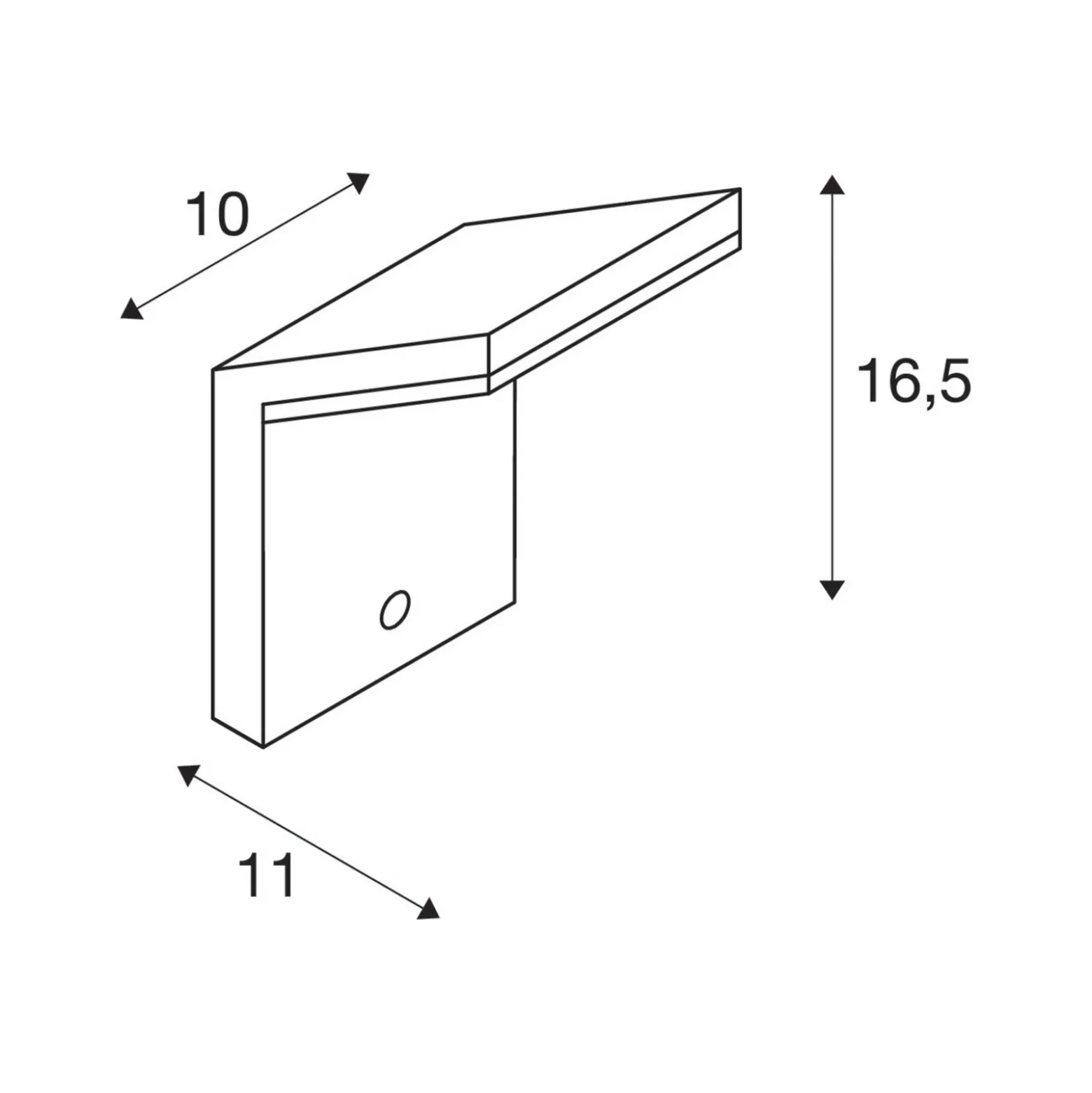Aplique de pared LED Ordi, antracita, aluminio, ancho 10 cm, sensor
