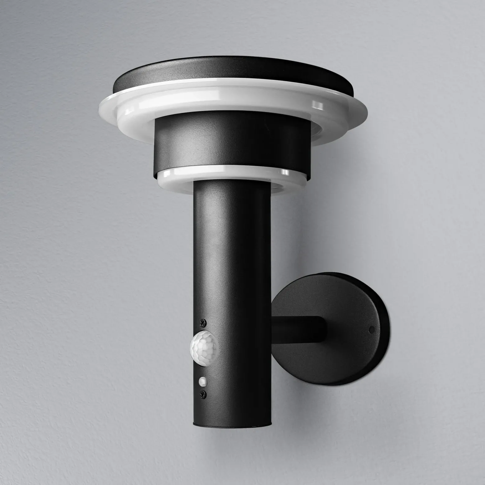 Aplique de pared LED OSRAM ENDURA STYLE SOLAR DOUBLE CIRCLE negra
