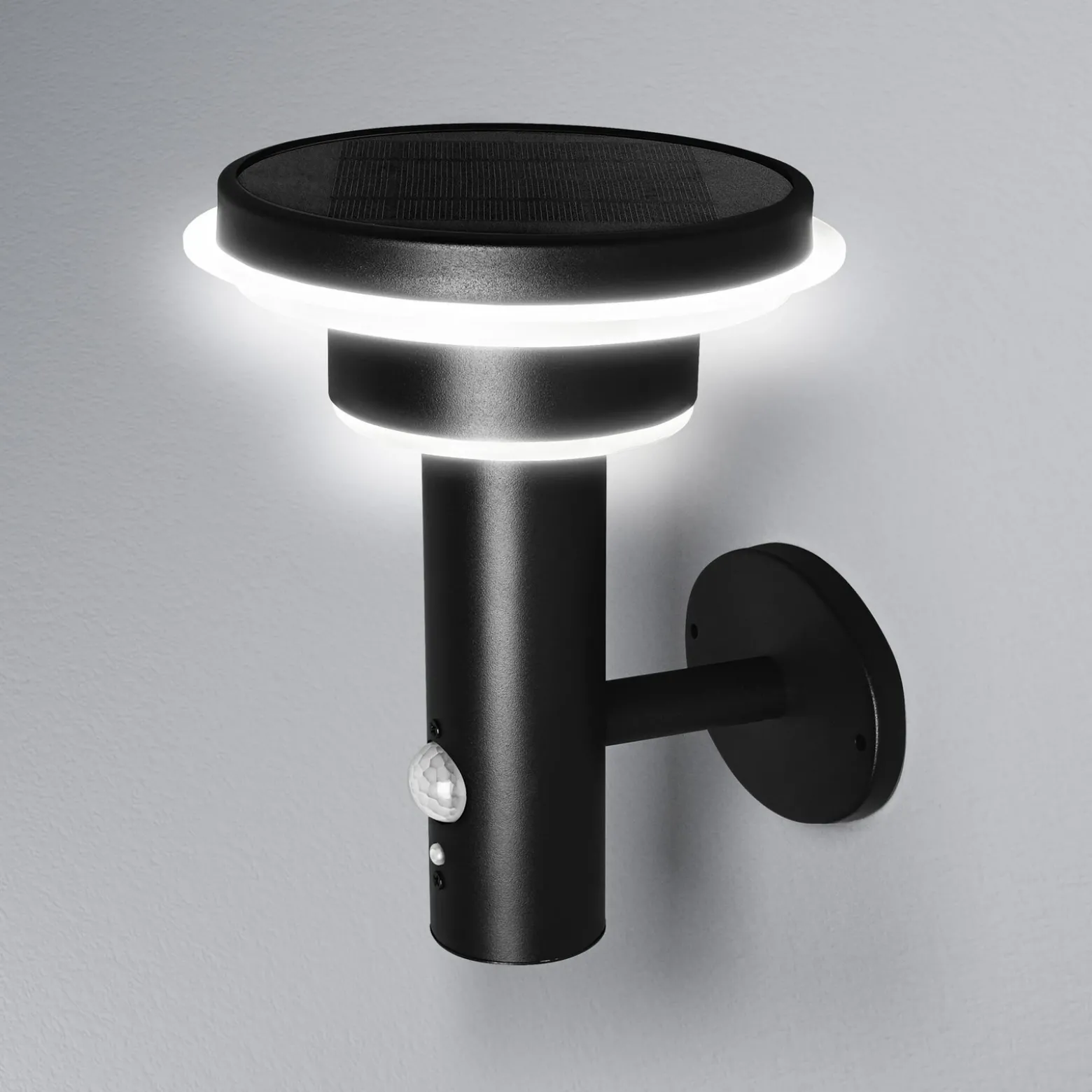 Aplique de pared LED OSRAM ENDURA STYLE SOLAR DOUBLE CIRCLE negra