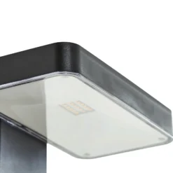 Aplique de pared LED PRIOS Tarlson, angular, antracita, sensor