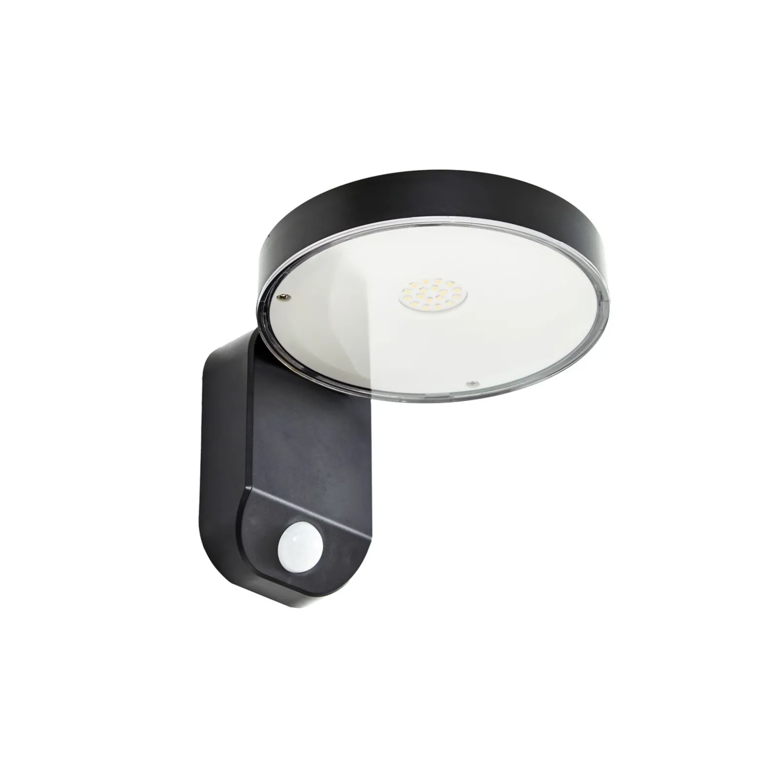 Aplique de pared LED PRIOS Tarlson, redonda, antracita, sensor
