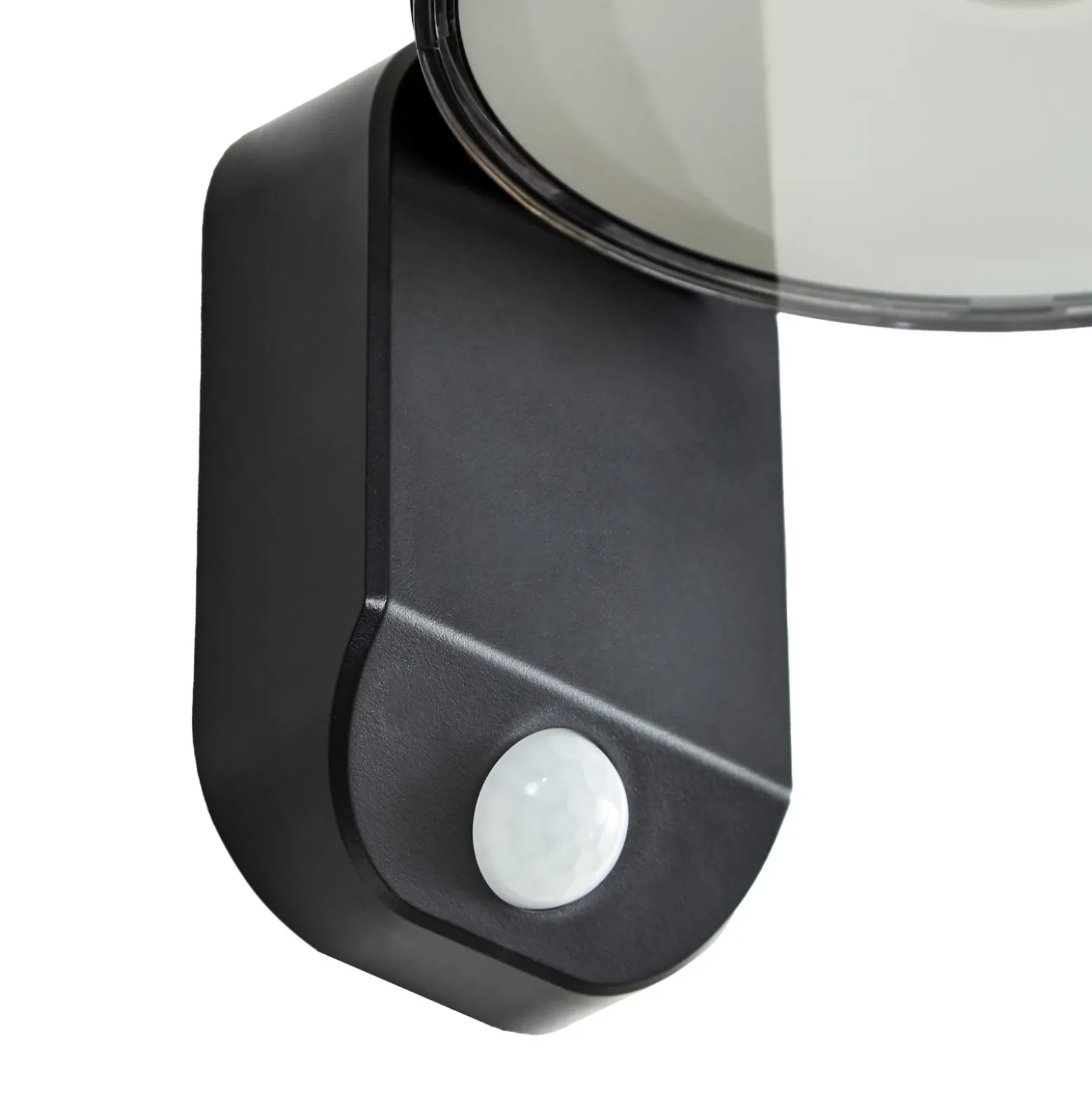 Aplique de pared LED PRIOS Tarlson, redonda, antracita, sensor