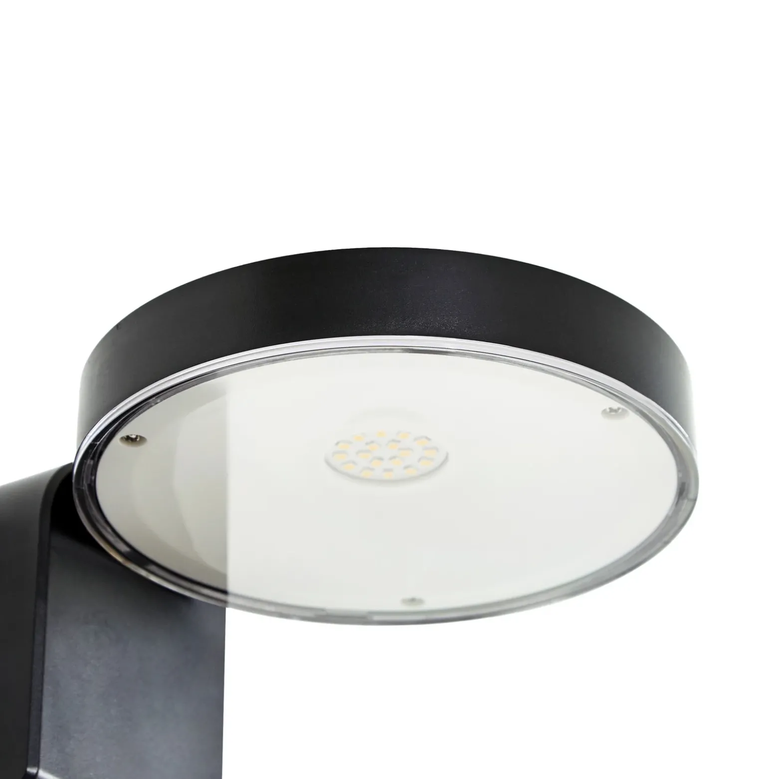 Aplique de pared LED PRIOS Tarlson, redonda, antracita, sensor