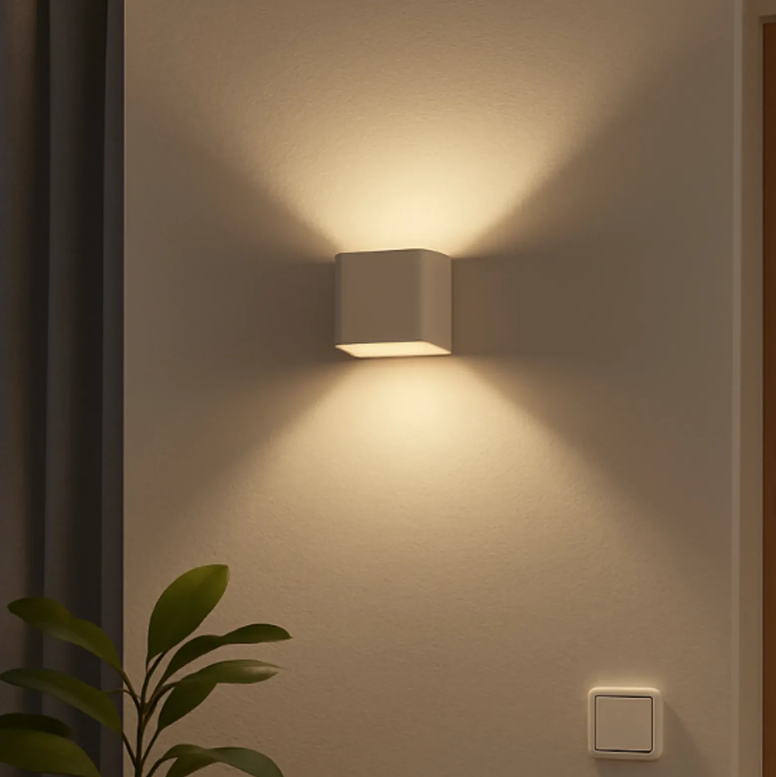 Aplique de pared LED recargable Magnetics, blanco, USB, detector de