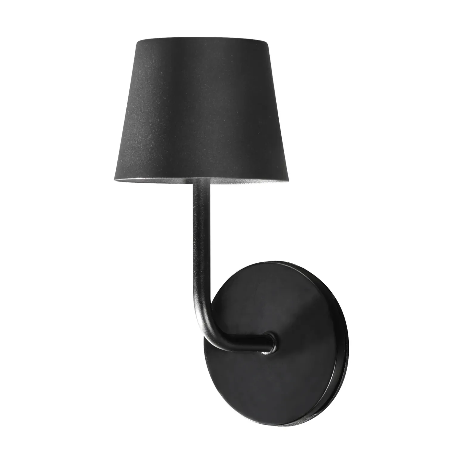 Aplique de pared LED recargable Magnetic, negra, CCT, IP54, atenuable
