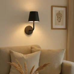 Aplique de pared LED recargable Magnetic, negra, CCT, IP54, atenuable